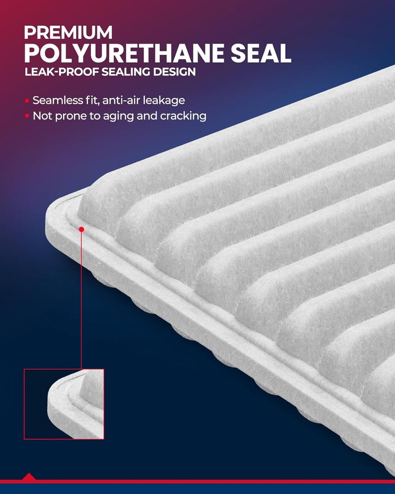 KAX Engine air Filter, CA10190 Replacement for Corolla, Yaris,Matrix, Corolla iM, Vibe, iM, xD, (GP190, MT-190), Advanced Air Filter Media, Increased Acceleration - Image 5